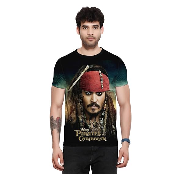 Buy PIRATES Of The CARIBBEAN Mens Polyester Printed Round